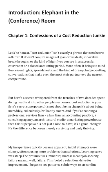 A sample page from The Profit Alchemist