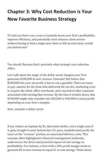 A sample page from The Profit Alchemist